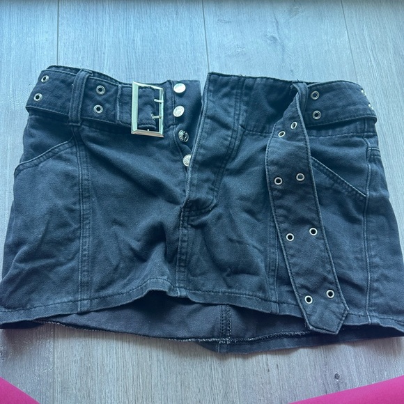 Adika mini black jean skirt - Picture 1 of 4
